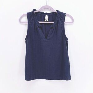 Pact Coastal Double Gauze Ruffle Tank